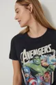 Tričko bavlnené dámske Avengers čierne Dámsky