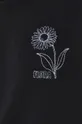 T-shirt bawełniany z aplikacją damski czarny