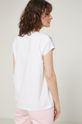 T-shirt bawełniany damski wzorzysty biały 100 % Bawełna