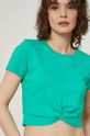 ostry zielony T-shirt damski gładki zielony Damski