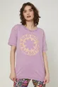fioletowy T-shirt bawełniany damski Red Hot Chili Peppers fioletowe