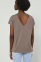 T-shirt bawełniany damski wzorzysty fioletowy 100 % Bawełna