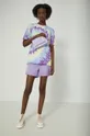 T-shirt bawełniany damski wzorzysty multicolor multicolor
