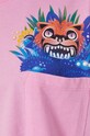 T-shirt bawełniany damski by Alex Pogrebniak różowy RS22.TSD951 różowy