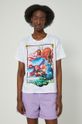 T-shirt bawełniany damski by Alex Pogrebniak multicolor multicolor