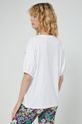 T-shirt bawełniany wzorzysty biały 100 % Bawełna