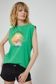 Top bawełniany damski zielony RS22.TSDB17 zielony RS22
