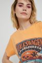 brzoskwiniowy T-shirt bawełniany damski Volkswagen pomarańczowy