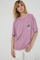 Odzież T-shirt bawełniany damski z kolekcji Kolaże by Hint of Time - Collage Studio różowy RS22.TSDB55 różowy