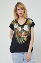 T-shirt bawełniany damski z kolekcji Kolaże by Hint of Time - Collage Studio czarny <p>100 % Bawełna</p>