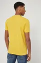 T-shirt bawełniany męski gładki z domieszką elastanu żółty <p>95 % Bawełna, 5 % Elastan</p>
