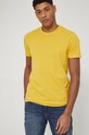 T-shirt bawełniany męski gładki z domieszką elastanu żółty żółty RS22.TSM030