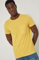 T-shirt bawełniany męski gładki żółty żółty