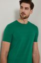zielony T-shirt męski gładki zielony