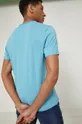 T-shirt bawełniany męski gładki turkusowy 100 % Bawełna