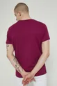 T-shirt bawełniany męski gładki fioletowy 100 % Bawełna