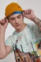 multicolor T-shirt bawełniany Eviva L'arte męski wzorzysty multicolor