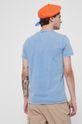 T-shirt bawełniany Eviva L'arte męski z nadrukiem niebieski 100 % Bawełna