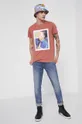 Medicine - T-shirt bawełniany Eviva L'arte różowy