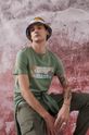 oliwkowy T-shirt bawełniany Eviva L'arte męski z nadrukiem zielony Męski