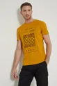 Bavlnené tričko CheckMate žltá