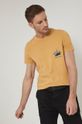 T-shirt męski bawełniany z nadrukiem żółty 100 % Bawełna