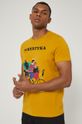 T-shirt z bawełny organicznej męski by Jakub Zasada żółty bursztynowy