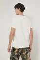 T-shirt męski z bawełny organicznej z nadrukiem beżowy <p>100 % Bawełna organiczna</p>