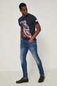 T-shirt bawełniany męski Marvel szary okrągły szary RS22.TSM653