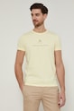 T-shirt męski z bawełny organicznej żółty żółty RS22.TSM730