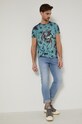 T-shirt bawełniany męski Tattoo Art by Piekłowstąpienie - Maciej Puchała turkusowy RS22.TSM751 turkusowy RS22