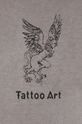 T-shirt bawełniany męski Tattoo Art by ZUZA GALU - Zuza Gałuszka szary Męski