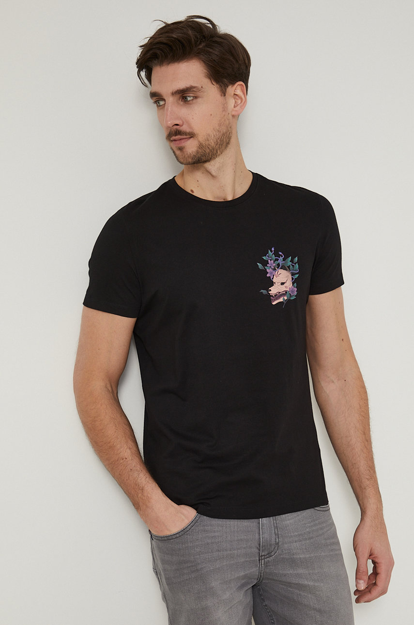 T-shirt bawełniany męski by Agata Morzyk, Tattoo Art czarny <p>100 % Bawełna</p>