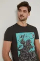 grafitowy T-shirt bawełniany męski Tattoo Art by Piekłowstąpienie - Maciej Puchała szary