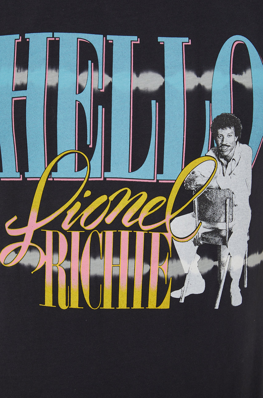T-shirt bawełniany Lionel Richie czarny