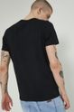 T-shirt z bawełny organicznej męski z nadrukiem czarny <p>100 % Bawełna organiczna</p>