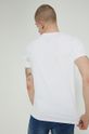 T-shirt z bawełny organicznej męski z nadrukiem biały <p>100 % Bawełna organiczna</p>