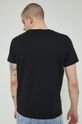 T-shirt z bawełny organicznej męski z nadrukiem czarny <p>100 % Bawełna organiczna</p>