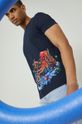 T-shirt bawełniany męski by Alex Pogrebniak granatowy granatowy