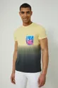 T-shirt bawełniany męski by Alex Pogrebniak żółty żółty