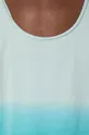 T-shirt bawełniany męski wzorzysty turkusowy Męski