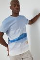 jasny niebieski T-shirt bawełniany męski Projekt: Wakacje niebieski