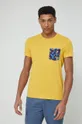 Bavlnené tričko Ethnical Clash žltá