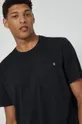 czarny T-shirt bawełniany męski z nadrukiem czarny