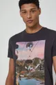 szary T-shirt bawełniany męski z kolekcji Kolaże by Hint of Time - Collage Studio szary