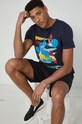 T-shirt bawełniany męski z kolekcji Kolaże by Panna Niebieska granatowy RS22.TSMB31 granatowy RS22