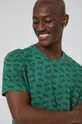 zelená Bavlnené tričko zo vzorovanej pleteniny