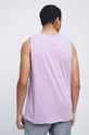 T-shirt bawełniany gładki męski fioletowy 100 % Bawełna