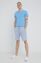 T-shirt bawełniany męski wzorzysty niebieski RS22.TSMC03 niebieski RW22