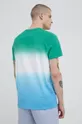 T-shirt bawełniany męski wzorzysty zielony 100 % Bawełna